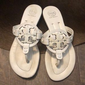 White Tory Burch Miller 2 sandals
